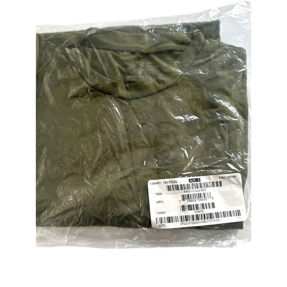 US Marine‎ Issued Army Green Tactical T-Shirt Nylon Stretch Moisture Wicking S